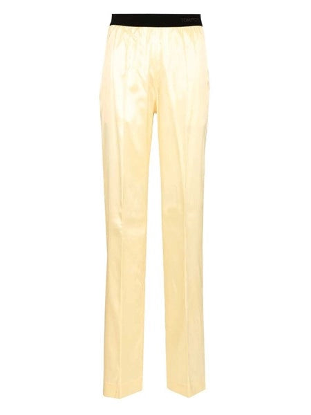 Pantaloni in seta stretch