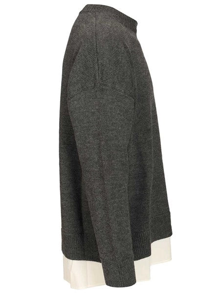 Maglione due in uno in stile college