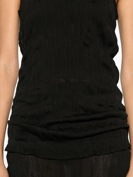 Crinkled knit tank