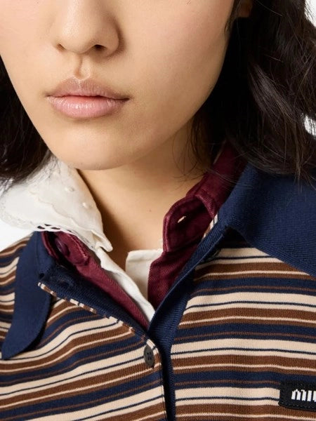 Polo in maglia a righe