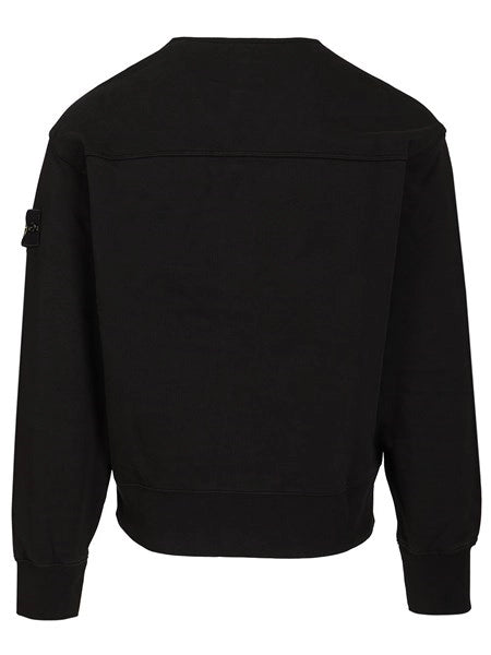 Felpa cardigan in pile di cotone biologico