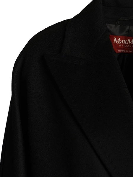 Cappotto doppiopetto in drap di lana