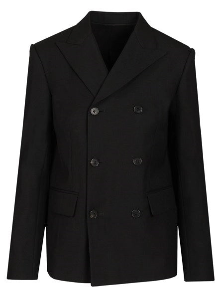 giacca sartoriale in gabardine di lana