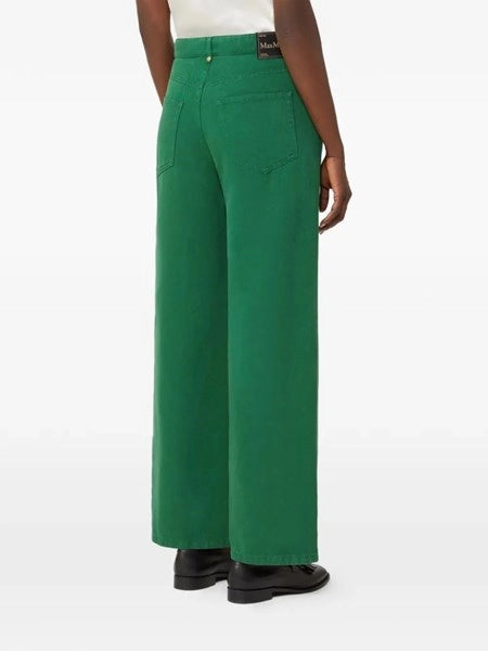 Pantalone in drill di cotone e lino