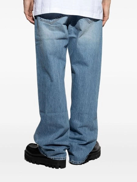 Jeans dritti in denim de-Nîmes