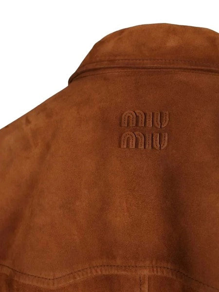 Giacca in pelle scamosciata