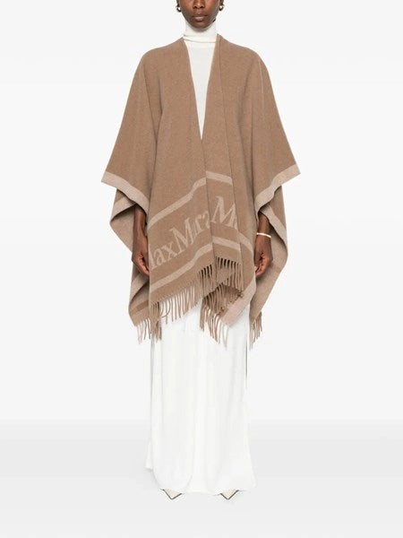 Poncho in lana jacquard
