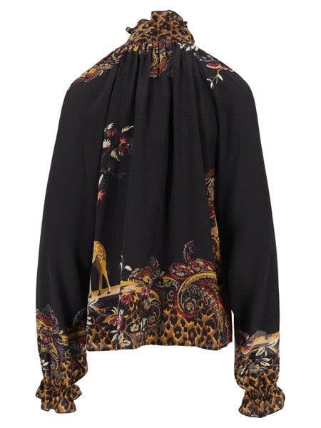 Camicia con stampa animalier