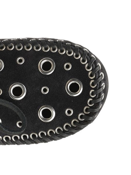 Mocassino in suede Eyelets