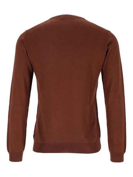 Maglia girocollo in cashmere e seta