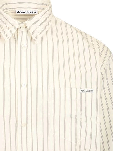 Camicia a righe in popeline