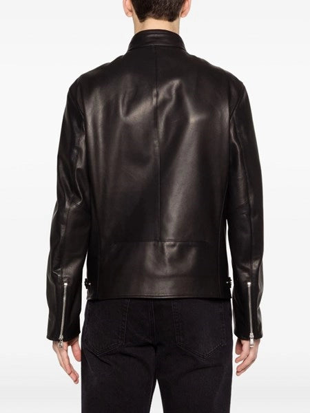Giacca biker in pelle