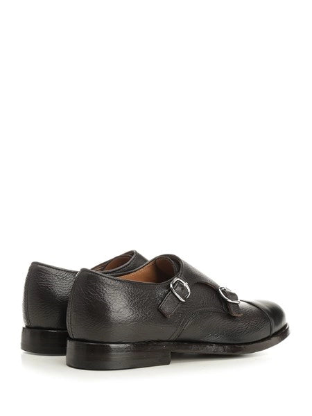 Scarpa doppia fibbia in pelle di cervo