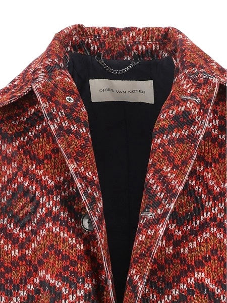 Cappotto lungo in velluto stampato