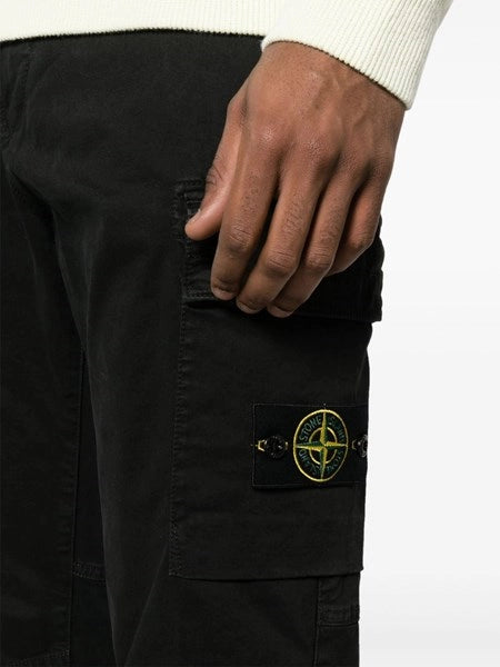 pantalone cargo in broken twill di cotone
