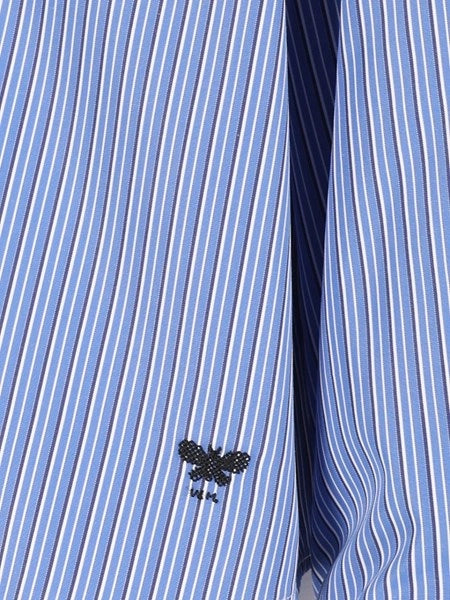 Camicia corta a righe in cotone
