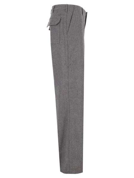 Pantaloni sartoriali in misto cashmere