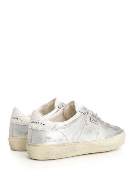 Sneaker "Soul Star" in pelle argento metallizzato