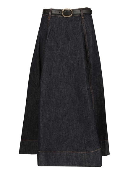 Gonna midi in denim
