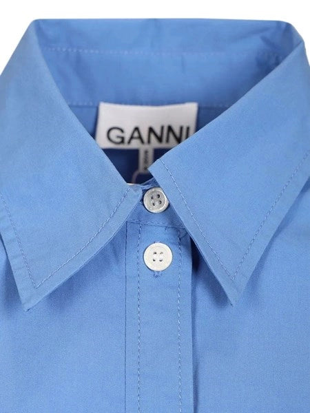 Camicia in cotone con dettagli in pizzo