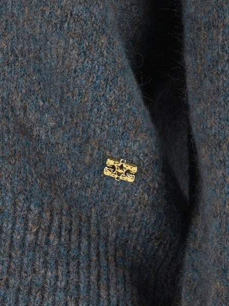 Maglia in mohair a V profondo