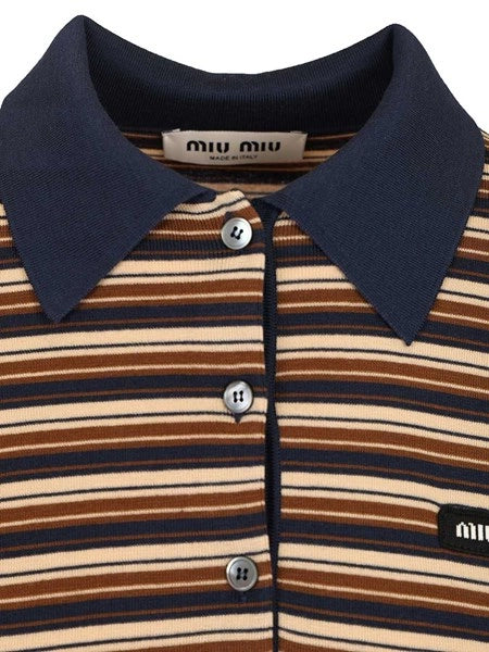Polo in maglia a righe