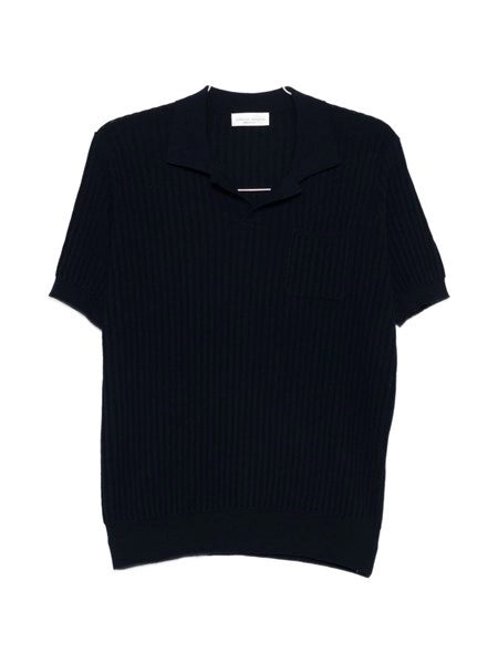 Polo a coste in cotone