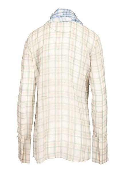 Blusa in seta con sciarpa