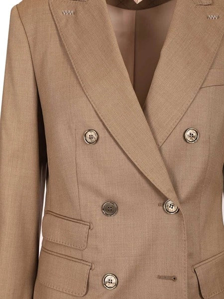 Blazer doppiopetto in twill di lana "Cupola"