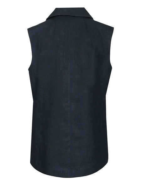 Gilet in stuoia di lino