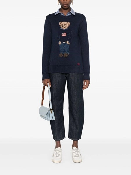 Maglia Polo Bear in cotone e lino
