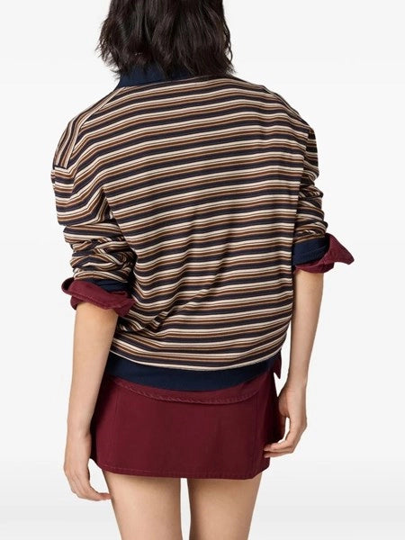 Polo in maglia a righe