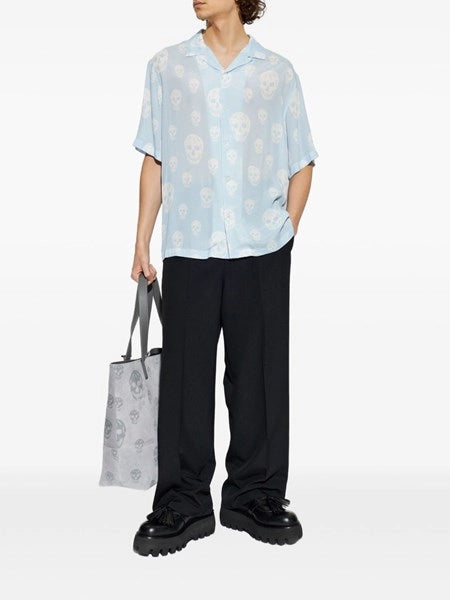 Camicia in crepe de chine stampata