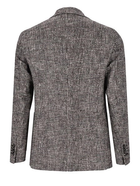 Blazer Principe di Galles in alpaca