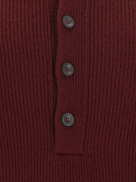 Polo a coste in lana e cashmere