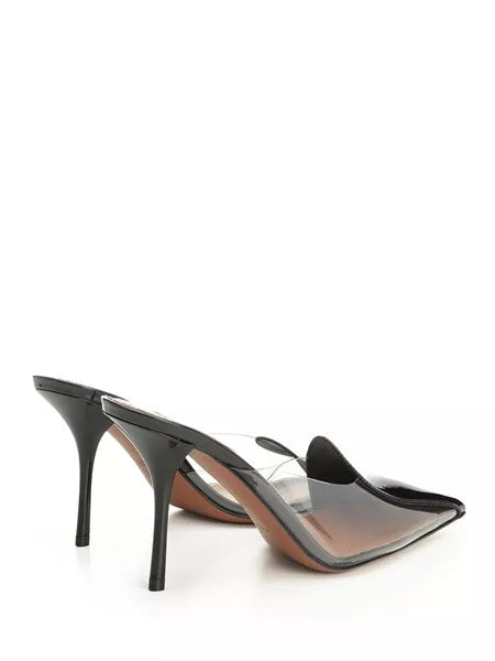 Mule in pelle e PVC