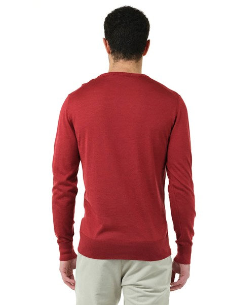 Maglia girocollo rossa