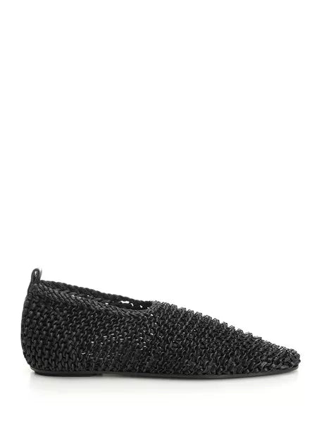 Ballerine in pelle intrecciata