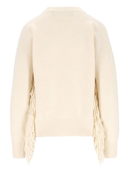 Maglia girocollo con frange