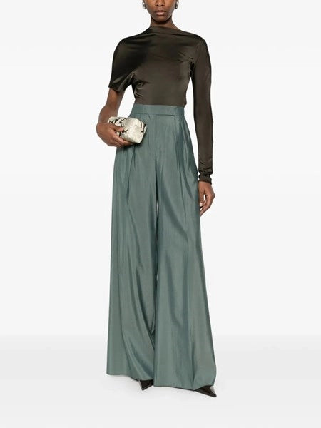 Pantalone Ampio In Lana E Seta