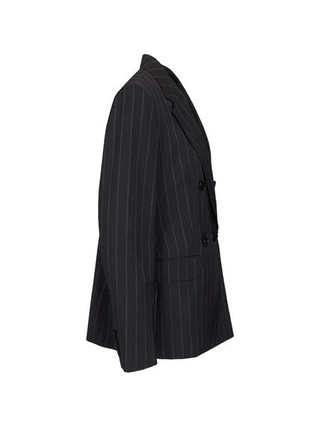 Blazer doppiopetto in lana gessata