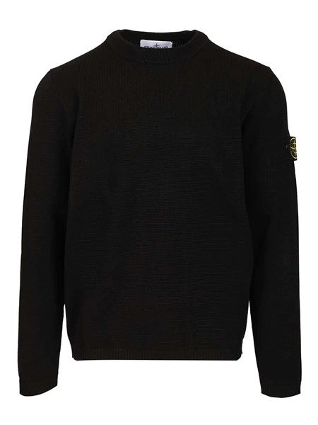 Maglione in cotone micro punto