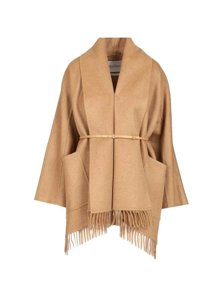 Cappotto cardigan in cammello