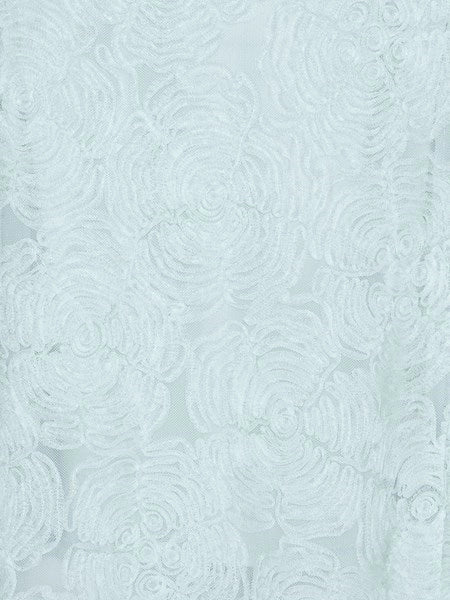 Abito lungo jacquard a fantasia floreale