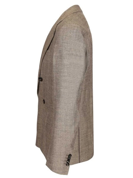 Blazer doppiopetto in misto lino