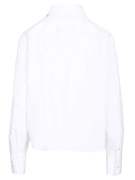 Camicia corta in popeline di cotone
