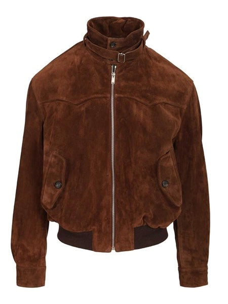 Giacca harrington in camoscio
