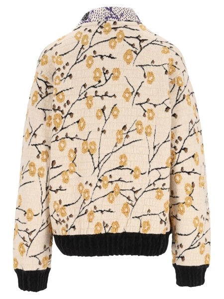 Bomber jacquard "cherry blossom"