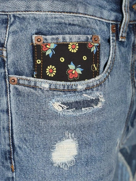Jeans flare con inserti