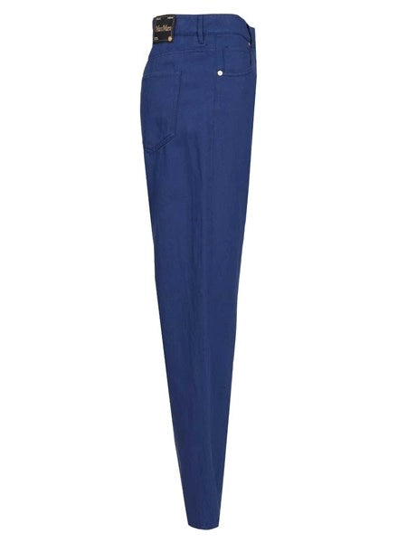 Pantalone in drill di cotone e lino